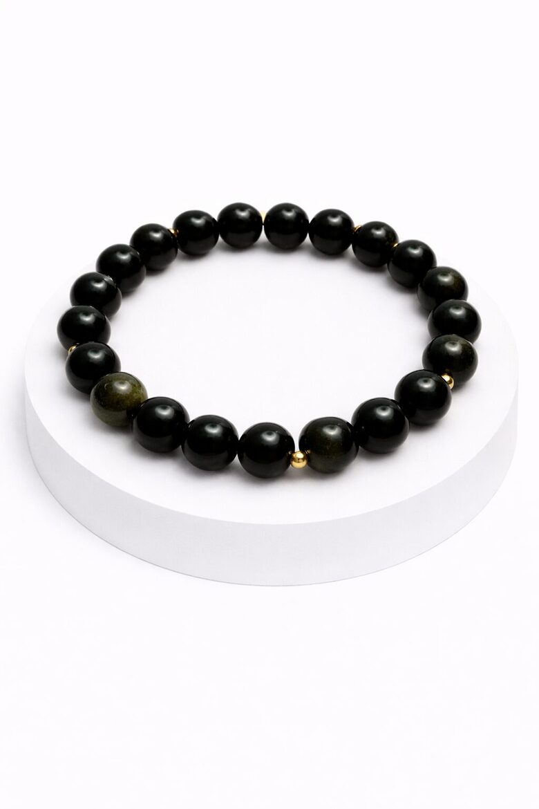 Obsidiāna rokassprādze