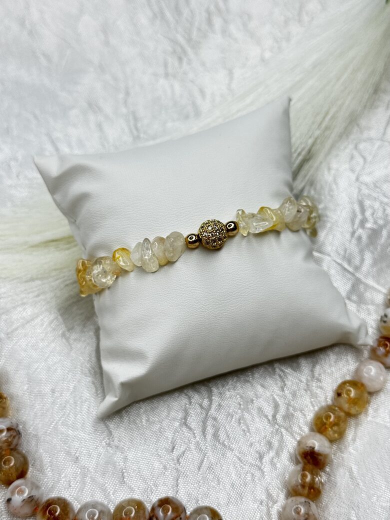 Citrīna rokassprādze 