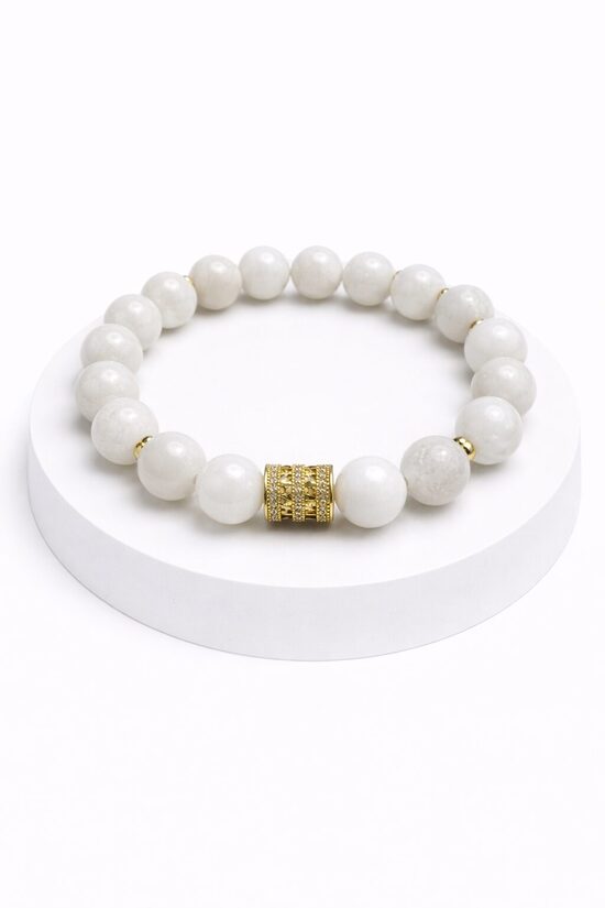 Mēnesakmens eņģeļu rokassprādze 