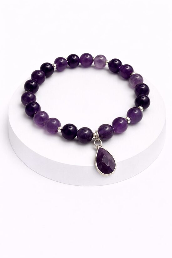  Ametista akmeņu rokassprādze